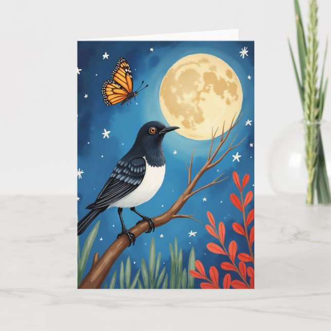 Nocturnal Bird Mothers Day Card (Front)
