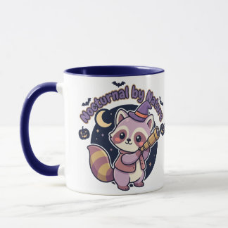 Nocturnal by Nature - Cute Witchy Raccoon Mug