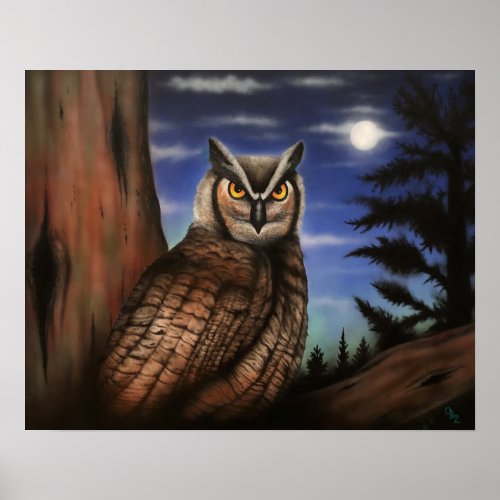 Nocturnal Custom Owl Art Print