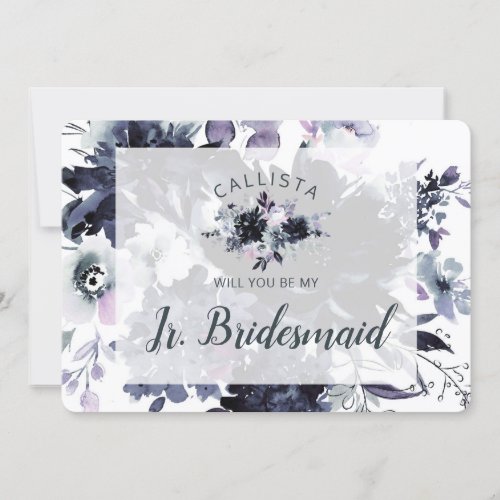 Nocturnal Floral Be My Jr Bridesmaid Proposal