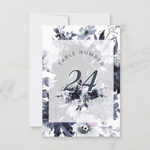 Nocturnal Floral Framed Chic Wedding Table Numbers