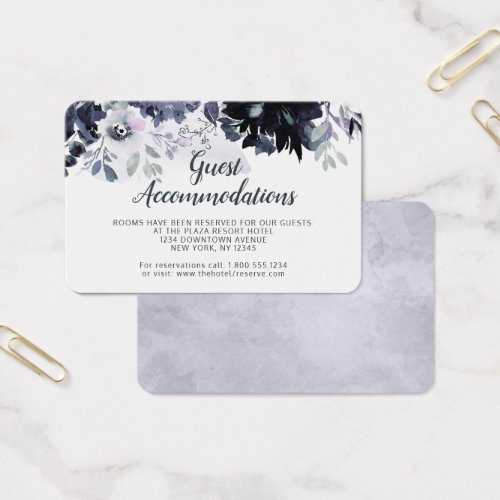 Nocturnal Floral Guest Accommodations Insert Card