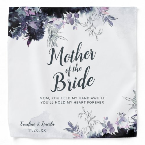 Nocturnal Floral Mother of the Bride Handkerchief Bandana