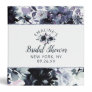 Nocturnal Floral Navy Bridal Shower Recipe Card 3 Ring Binder
