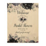 Nocturnal Floral Navy \Bridal Shower Welcome Sign