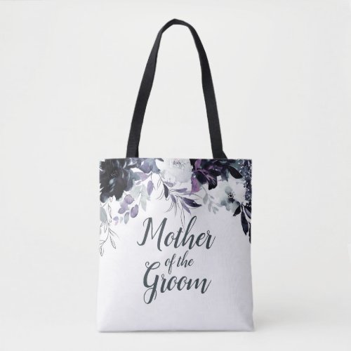 Nocturnal Floral Watercolor Mother of the Groom Tote Bag