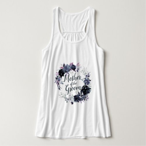Nocturnal Floral Wreath Mother of the Groom Tank Top