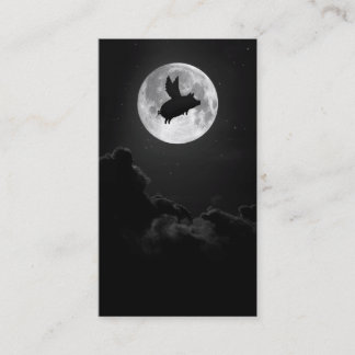 nocturnal flying pig business card