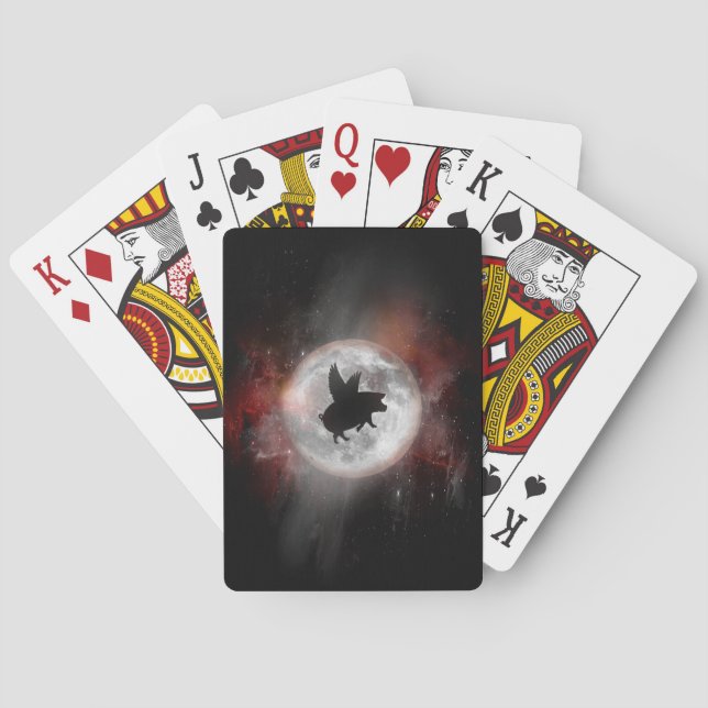 Nocturnal Flying Pig Playing Cards (Back)