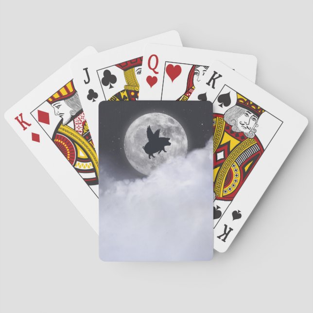 Nocturnal Flying Pig Playing Cards (Back)