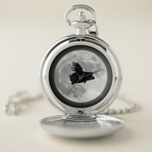 Nocturnal Flying Pig Pocket Watch