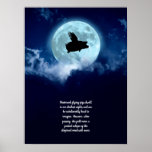 Nocturnal Flying Pig Poster at Zazzle