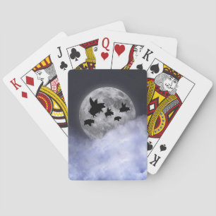 Nocturnal Flying Pigs Poker Cards