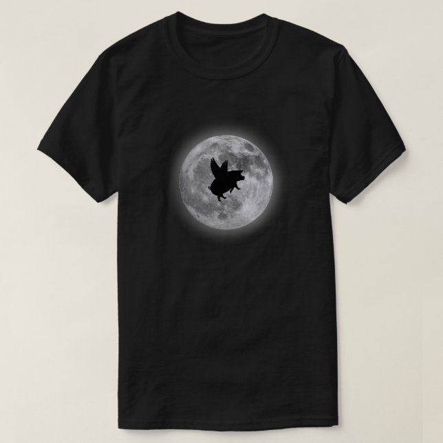 Nocturnal Flying Pigs T-Shirt (Design Front)
