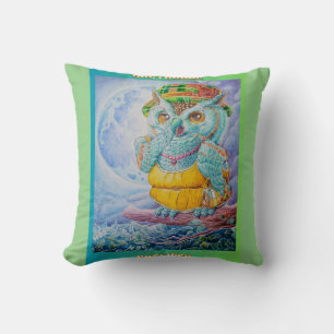 NOCTURNAL GOSSIPER throw pillow