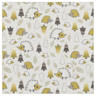 Nocturnal Hedgehogs Fun Nigh Vision Fabric