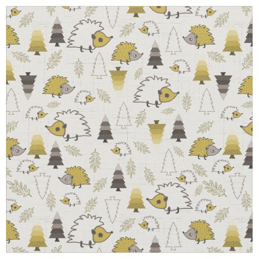 Nocturnal Hedgehogs Fun Nigh Vision  Fabric