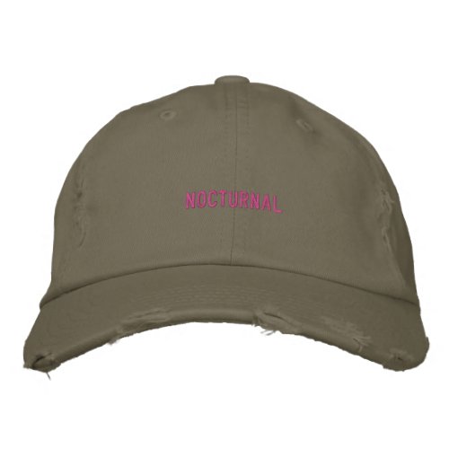 Nocturnal Pink Embroidered Hat