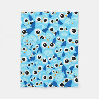 Nocturnal raptors owl The nocturnal or strigiform Fleece Blanket