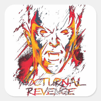 Nocturnal Revenge Vampire Square Sticker