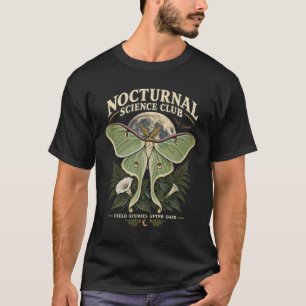 Nocturnal Science Club Luna Moth Entomology T-Shirt