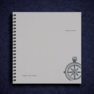 Nocturnal Study dark academia compass Notebook