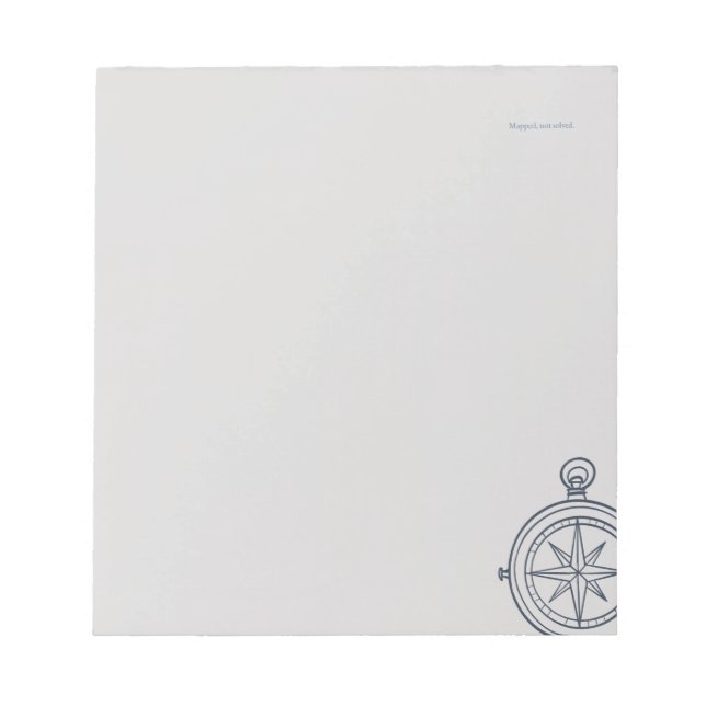 Nocturnal Study dark academia compass Notepad (Front)