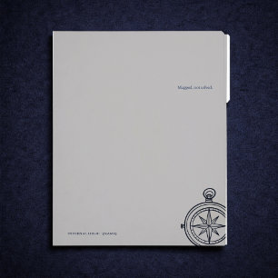 Nocturnal Study dark academia compass   Pocket Folder