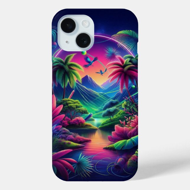 "Nocturnal Tropical Paradise" Case-Mate iPhone Case (Back)