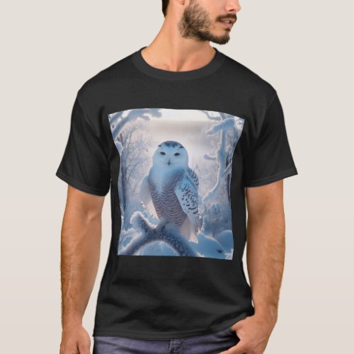 Nocturnal Watch _ Owls Wisdom in the Moonlit Cano T_Shirt