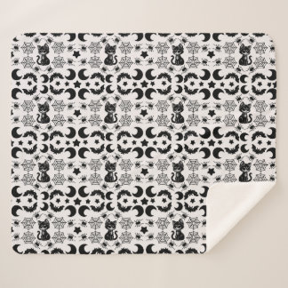 Nocturnal Whimsy Sherpa Blanket