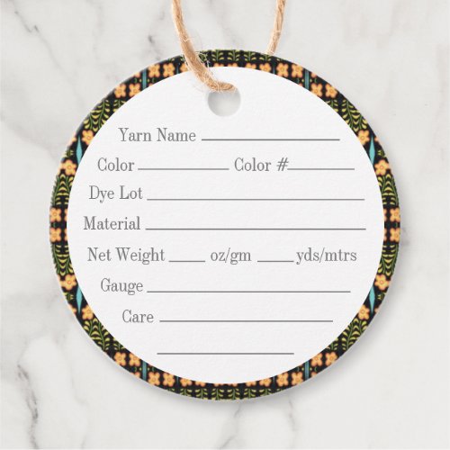 NOCTURNE 2 Round Yarn Tags