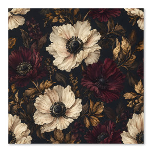 Nocturne Anemone Moody Florals Wallpaper