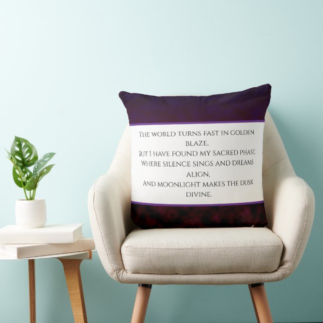 Nocturne Bloom Throw Pillow (Chair)