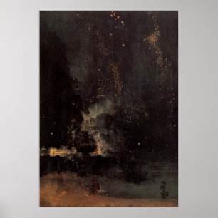 Nocturne In Black And Gold The Falling Rocket Poster