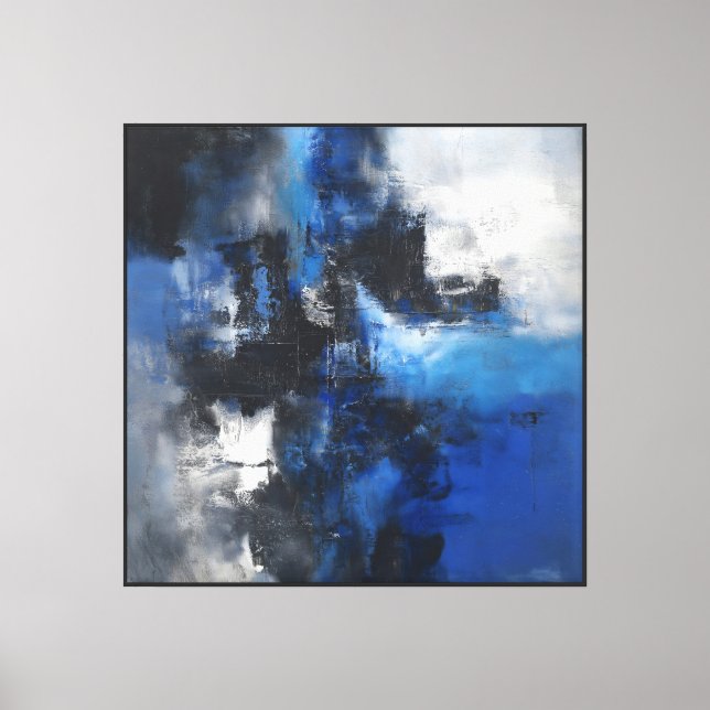 Nocturne in Cobalt and Ash Canvas Print (Front)
