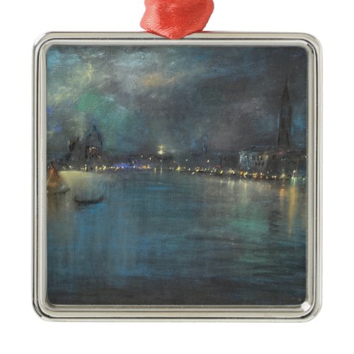 Nocturne of Venice (by Glenn Cooper Henshaw) Metal Ornament