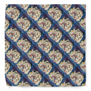 NOCTURNE WITH MASKS / Art Deco Venetian Masquerade Bandana