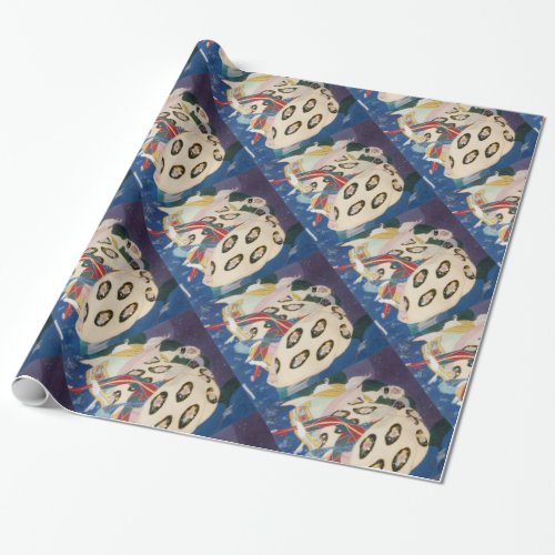 NOCTURNE WITH MASKS  Art Deco Venetian Masquerade Wrapping Paper