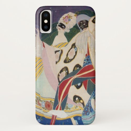 NOCTURNE WITH MASKS  Venetian Masquerade iPhone X Case