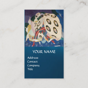 NOCTURNE WITH MASKS / Venetian Masquerade Monogram Business Card