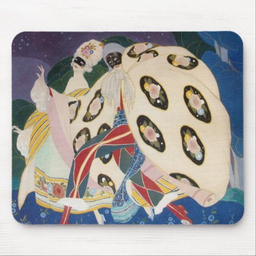 NOCTURNE WITH MASKS  Venetian Masquerade Mouse Pad