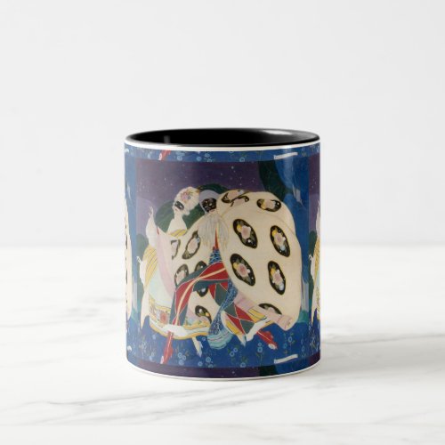 NOCTURNE WITH MASKS  Venetian Masquerade Two_Tone Coffee Mug