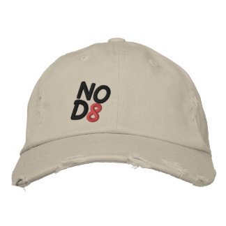 NOD8 Distressed chino embroidered cap