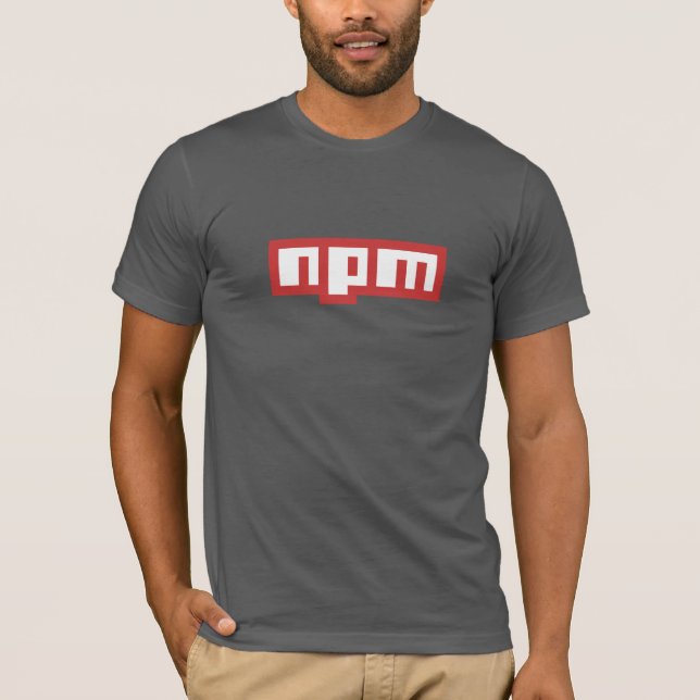 Node Package Manager T-Shirt  (Dark Gray) (Front)