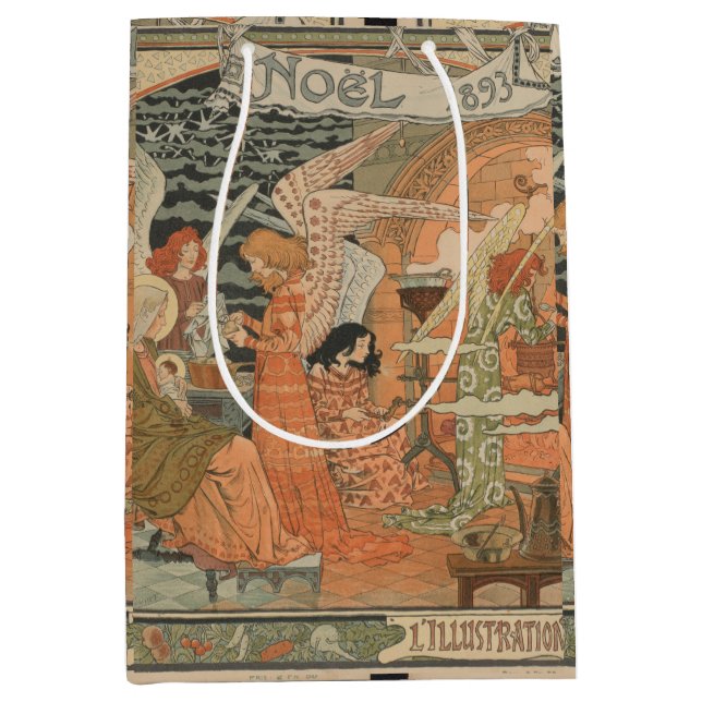 Noel 1893 Vintage Christmas Gift Bag (Front)