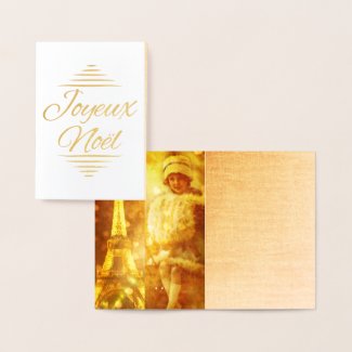Noel a Paris collage - golden