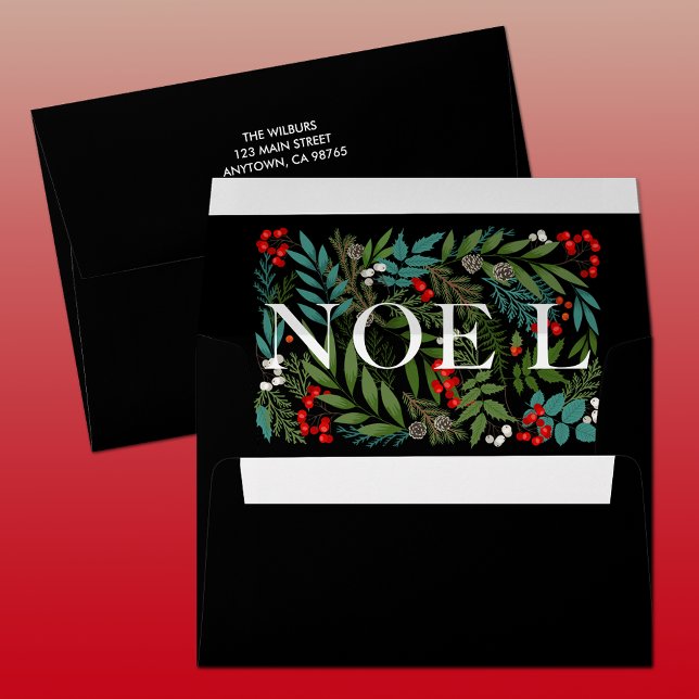 NOEL and Greenery Black Envelope (Creator Uploaded)