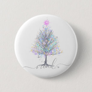 Noel artistic christmas with pastel lights button