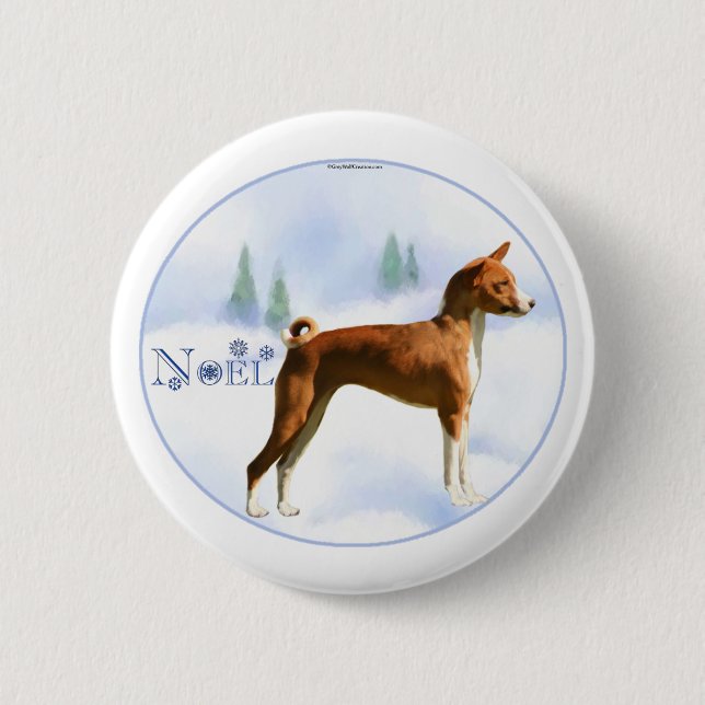 Noel Basenji Button (Front)